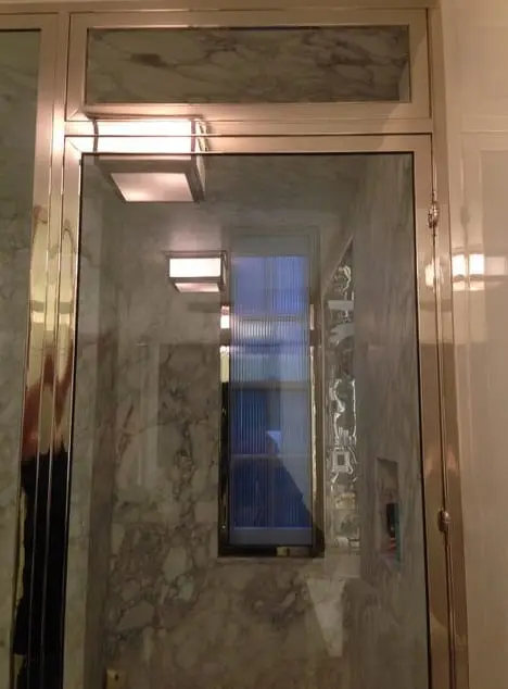 High-End Framed shower door installed by ABC