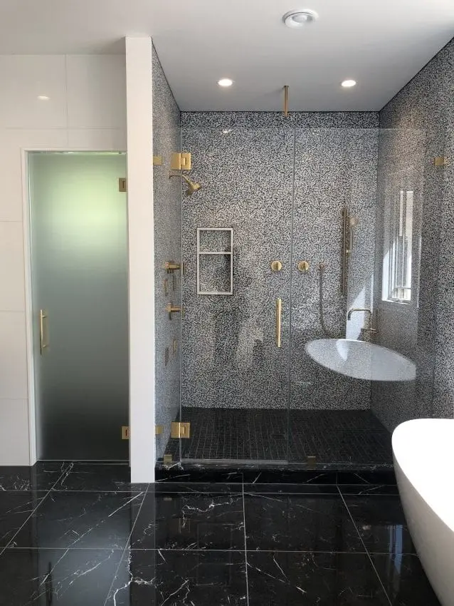In-Line shower door installed by ABC