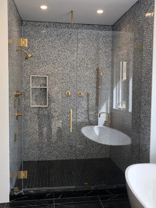 In-Line shower door installed by ABC
