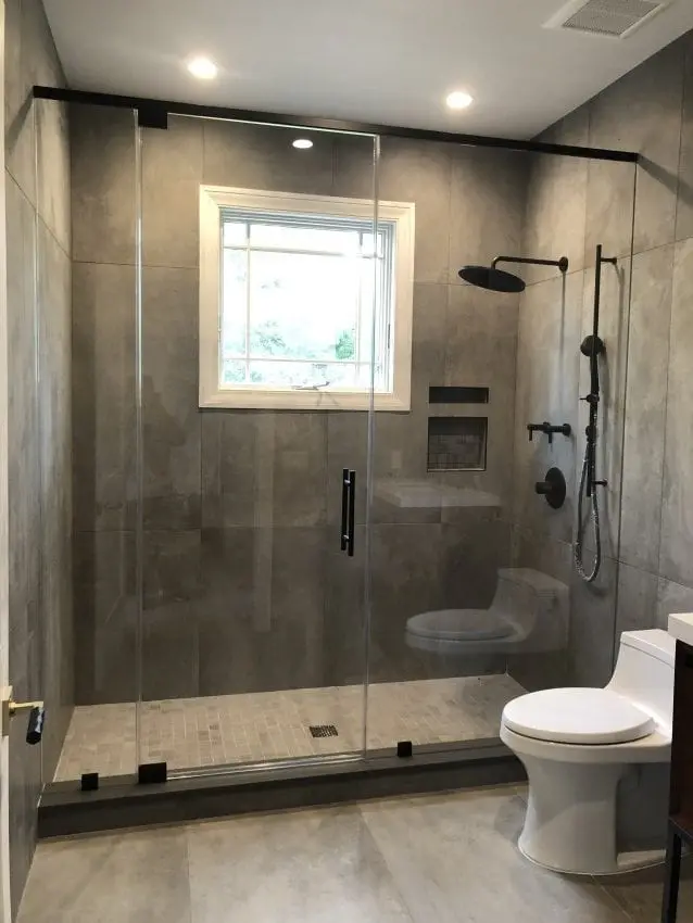 In-Line shower door installed by ABC
