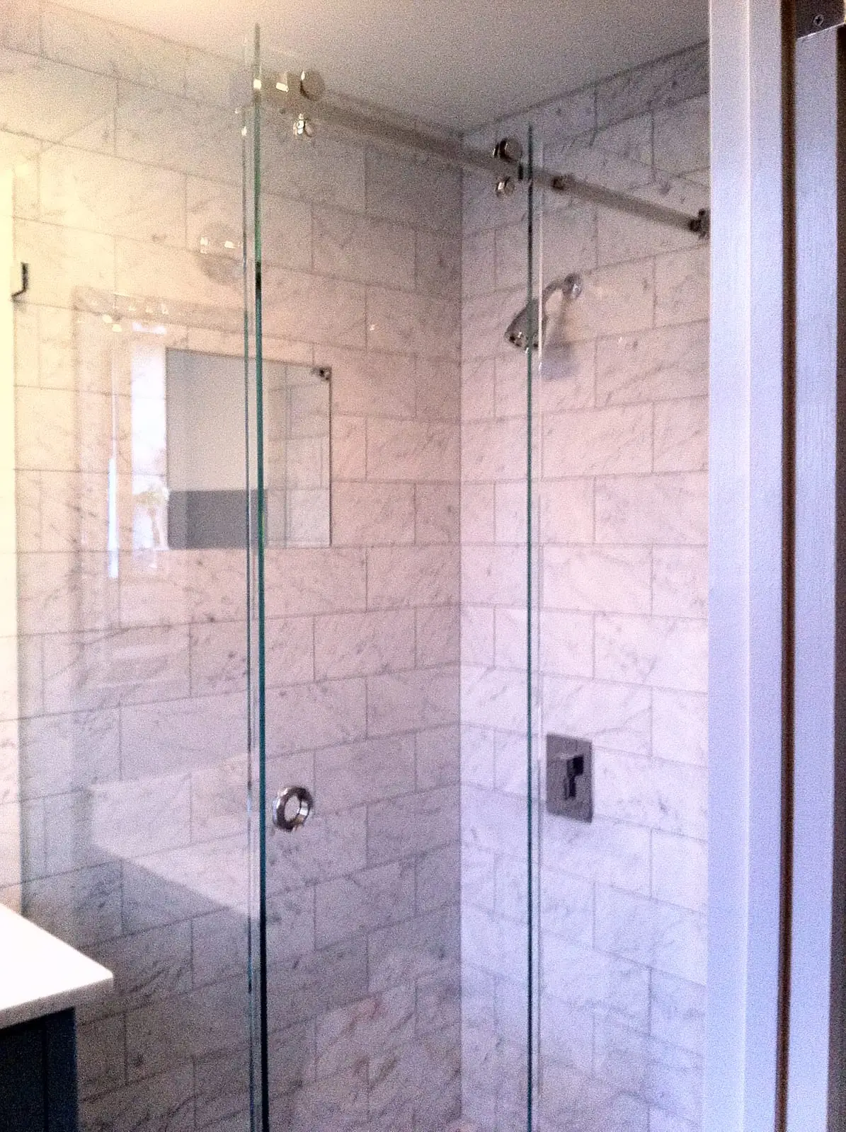 Serenity shower door installed by ABC