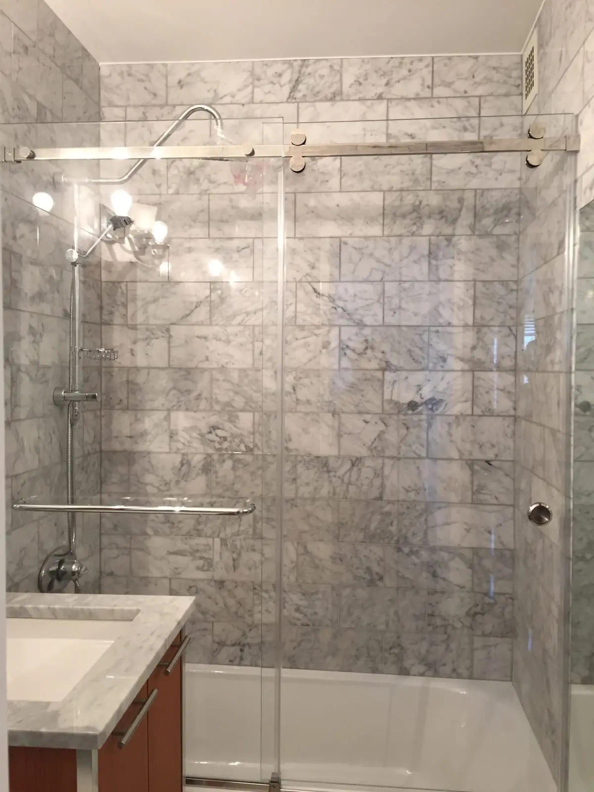 Serenity shower door installed by ABC
