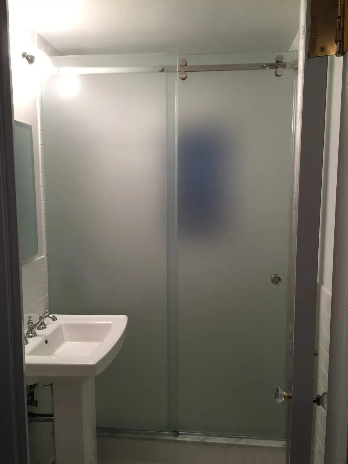 Serenity shower door installed by ABC