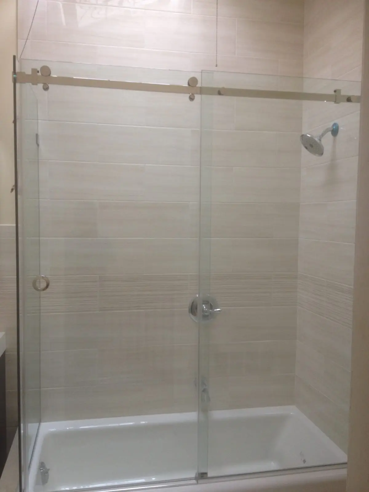Serenity shower door installed by ABC
