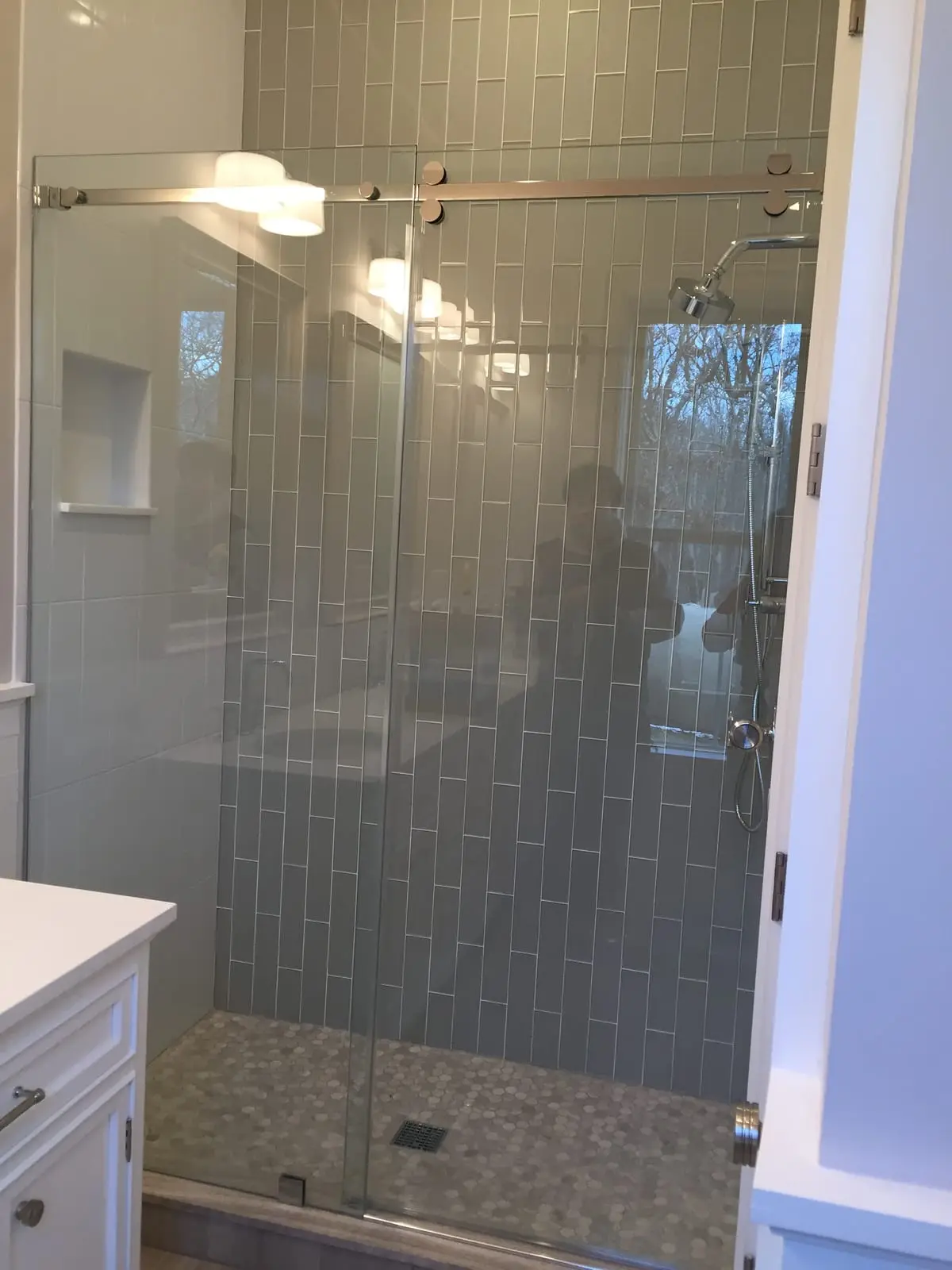 Serenity shower door installed by ABC