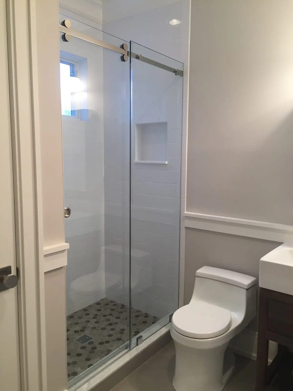 Serenity shower door installed by ABC