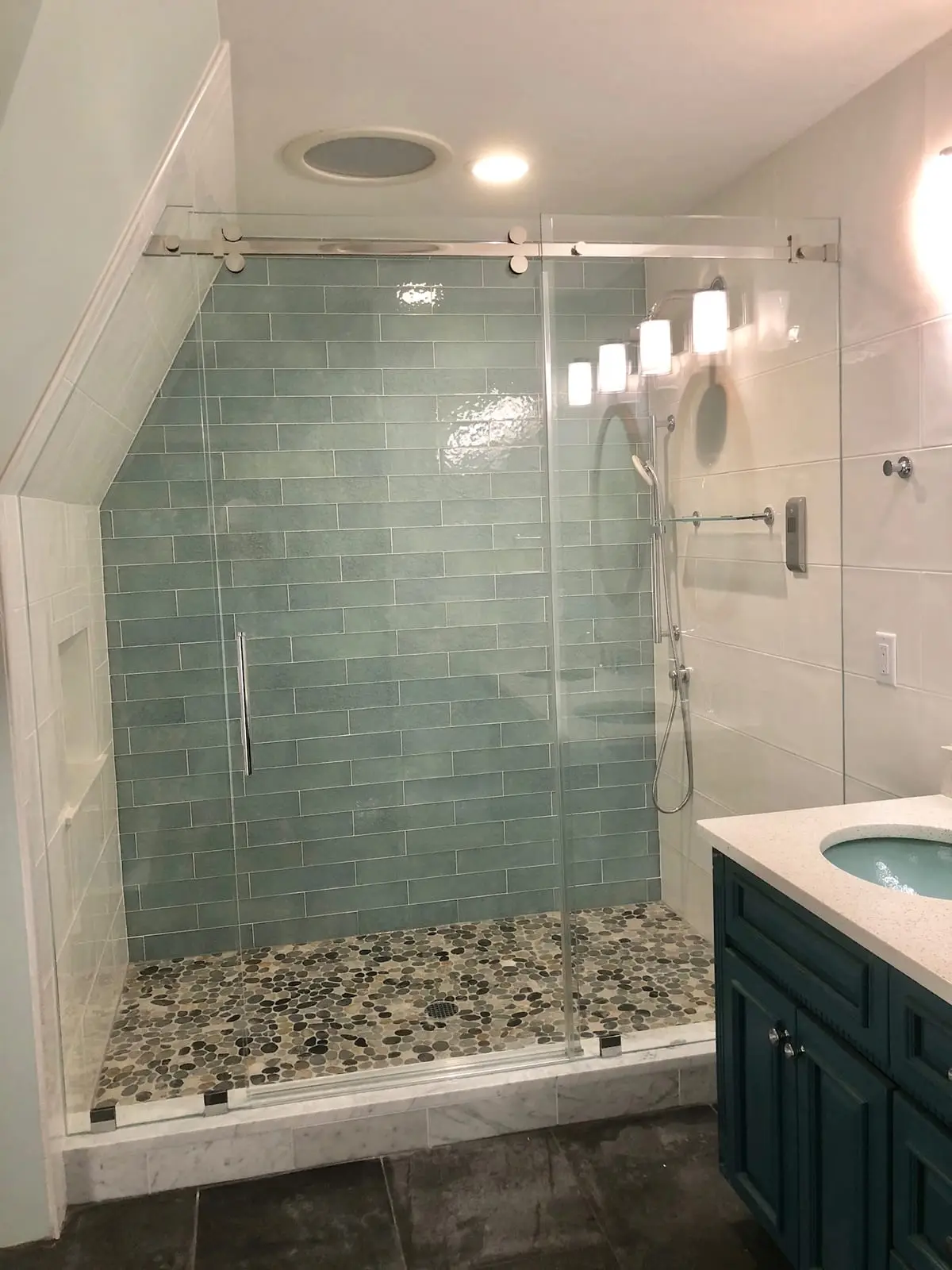 Serenity shower door installed by ABC