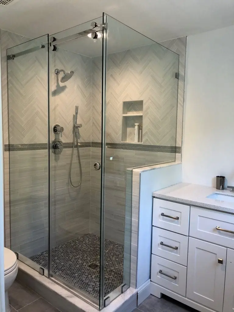 Serenity shower door installed by ABC