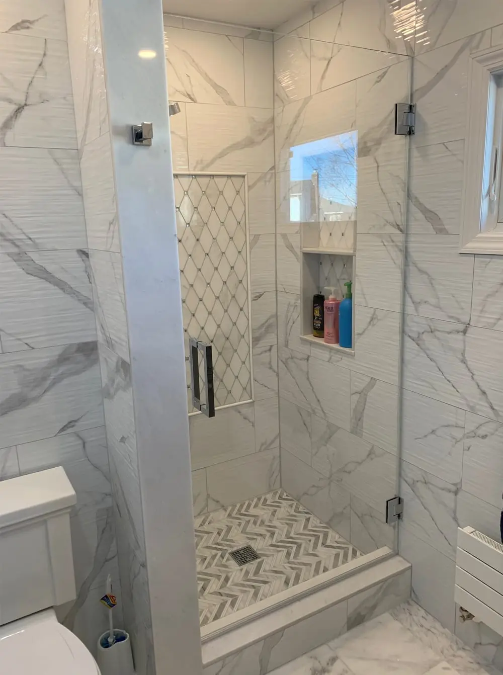 Single Door shower door installed by ABC