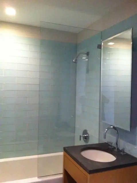 Splash Guards shower door installed by ABC