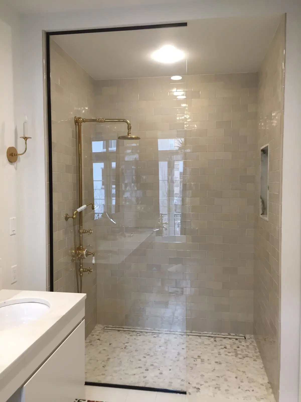 Splash Guards shower door installed by ABC