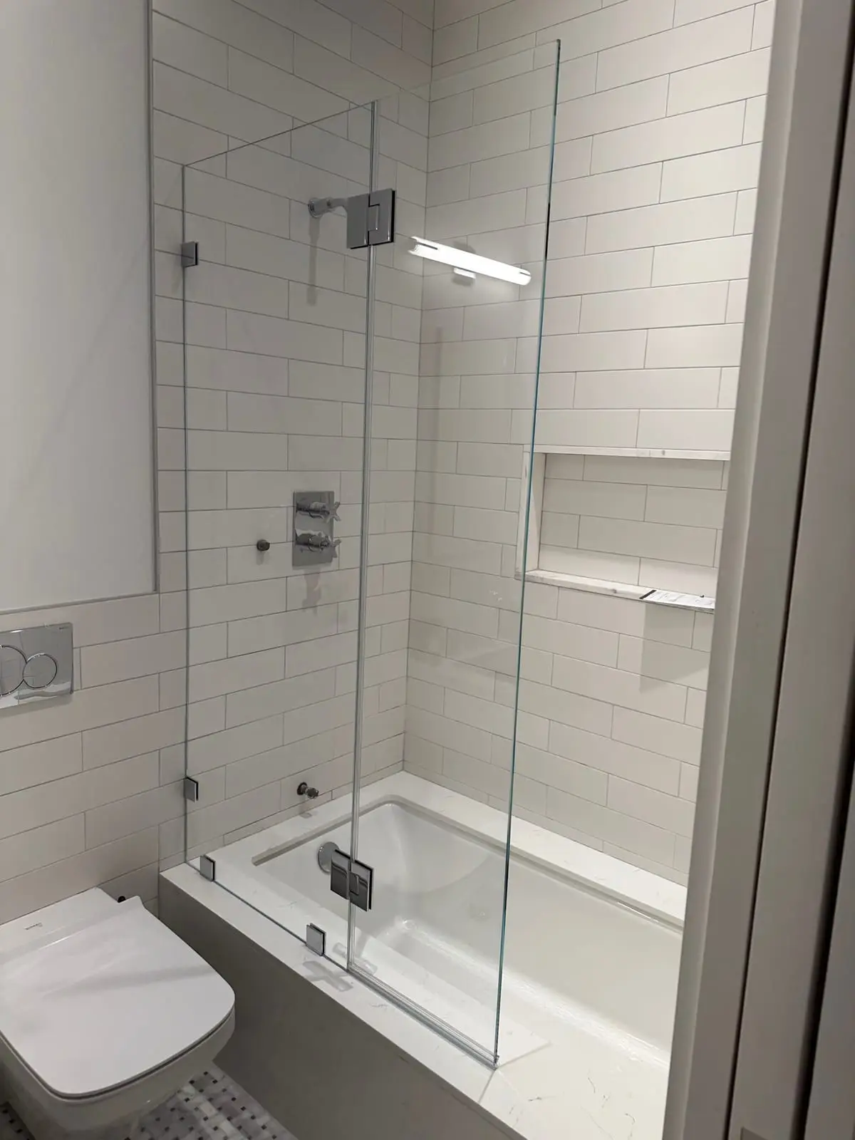 Splash Guards shower door installed by ABC
