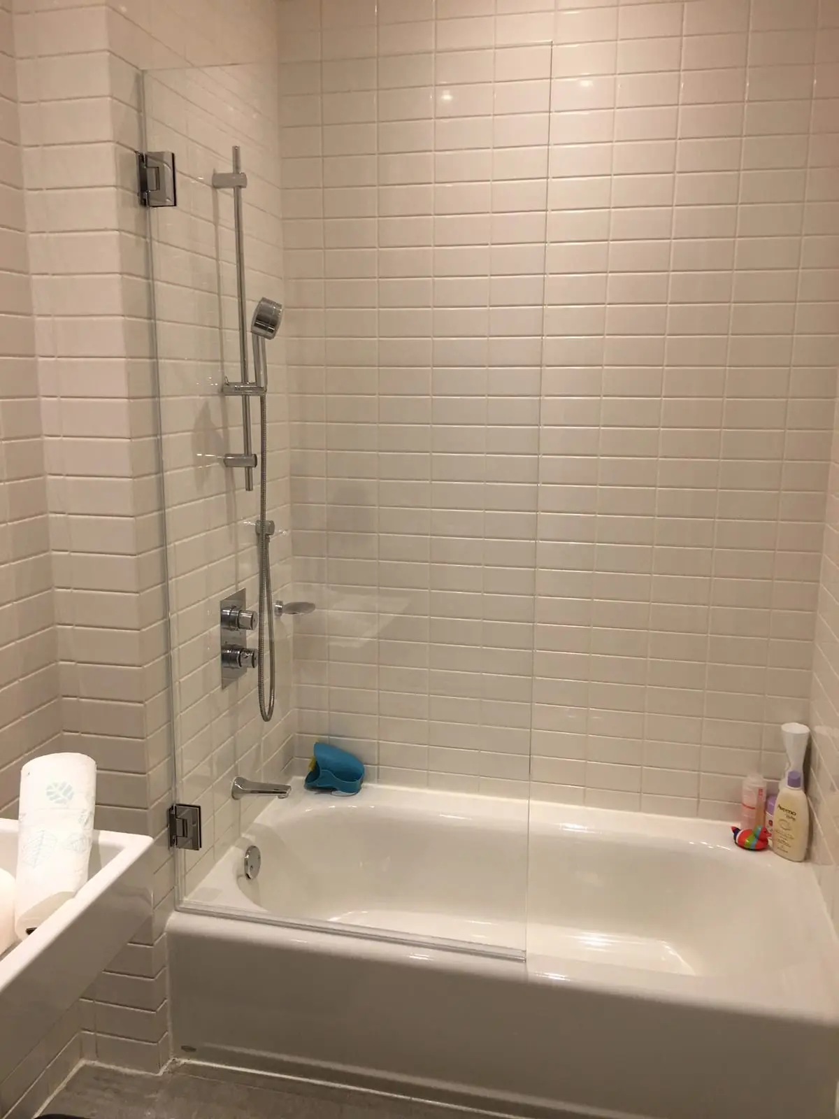 Splash Guards shower door installed by ABC