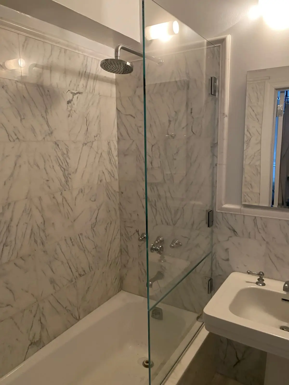 Splash Guards shower door installed by ABC
