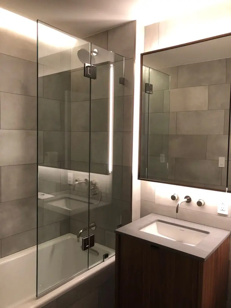 Splash Guards shower door installed by ABC
