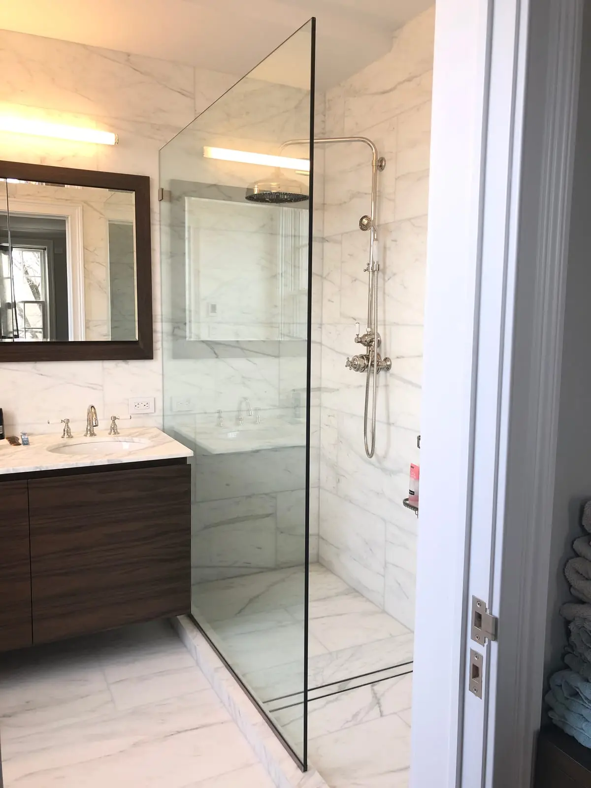 Splash Guards shower door installed by ABC