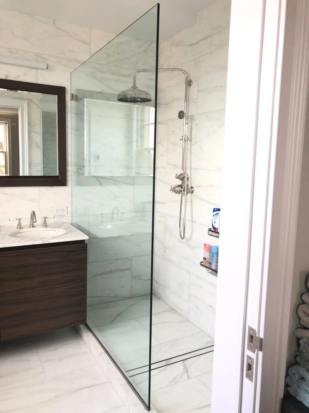 Splash Guards shower door installed by ABC