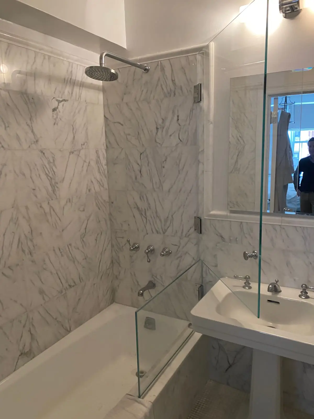 Splash Guards shower door installed by ABC