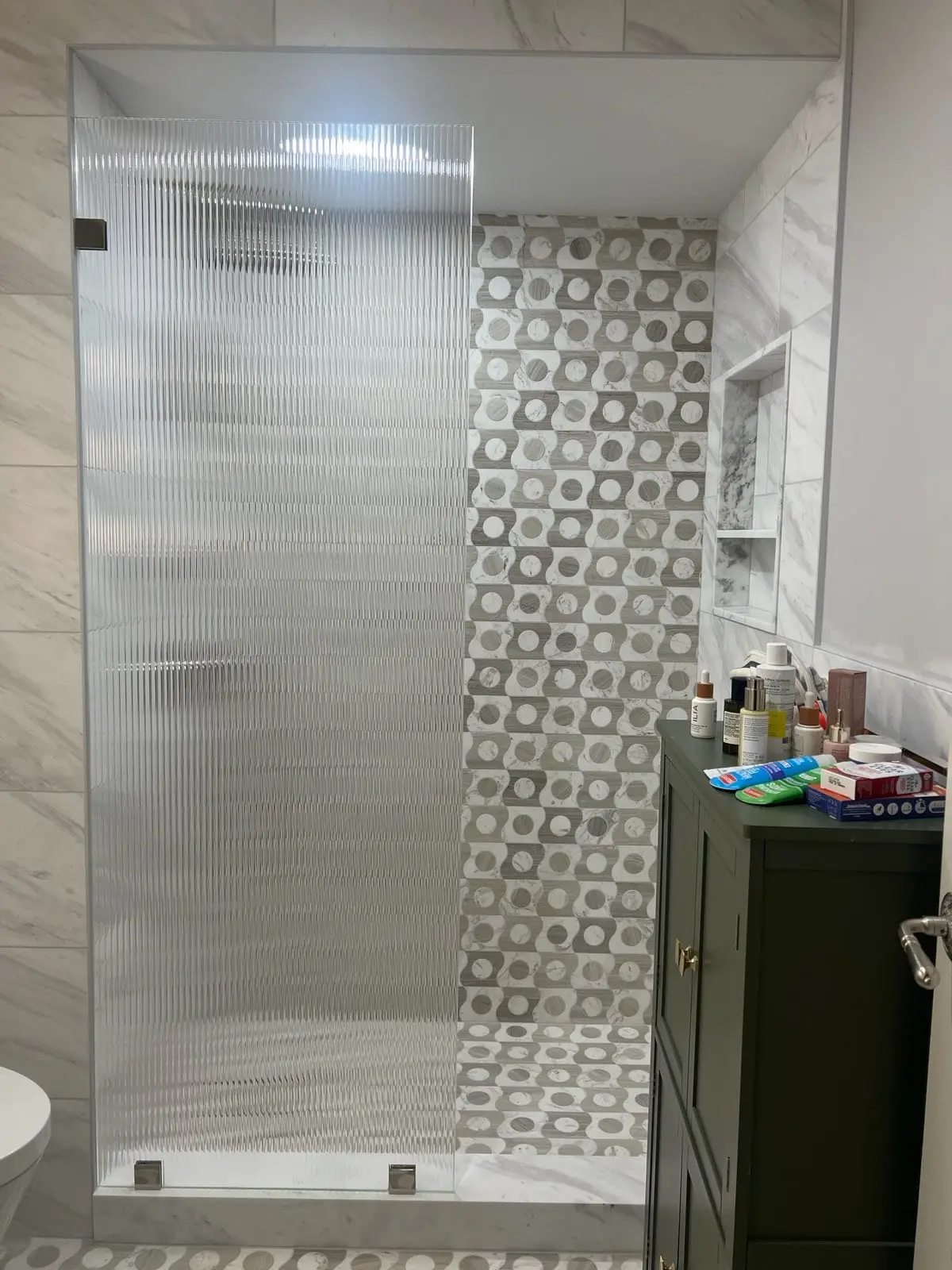 Splash Guards shower door installed by ABC